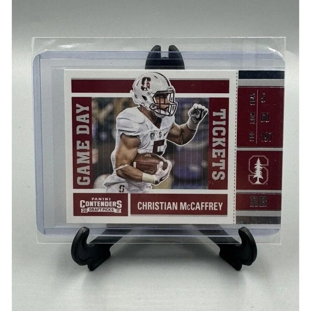 2017 Contenders Draft Picks Game Day Tickets Christian McCaffrey #7 Rookie RC
